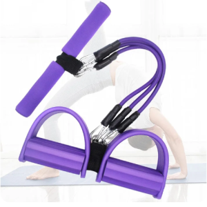 Pedal Tension Device Three Tube Removable Foot Stretch Rope Leg Crunches Tension Rope