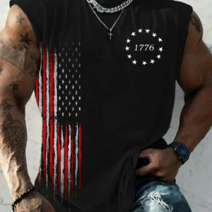 Men's Casual Printed Tank Top Top