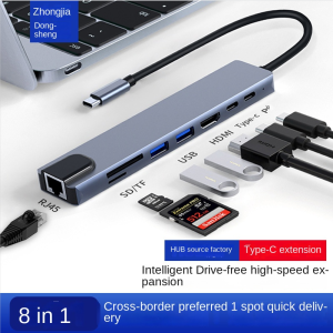Type-c Aluminum Docking Station 3.0 USB Splitter 100 Gigabit Ethernet Port Hub HUB Computer Docking Station