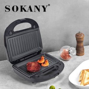 SOKANY908 double-sided heating household multi-functional 6 in 1 baking sandwich electric cake pan