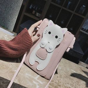 Cartoon Cat 5.5inch Phone Bag Shoulder Bag Crossbody Bags Hang Bag