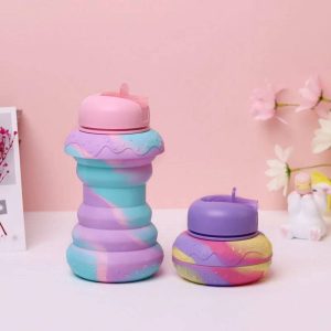 Donut Collapsible Kids Water Bottles