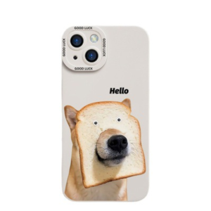 Bread dog suitable for IPhone14promax/Apple 12/13 pupil eye mobile phone case XR funny mobile phone case