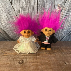 Pink Hair Mini PVC Vintage Trolls Doll