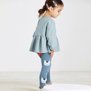Autumn sweatshirt set for girls long-sleeved cotton set for children