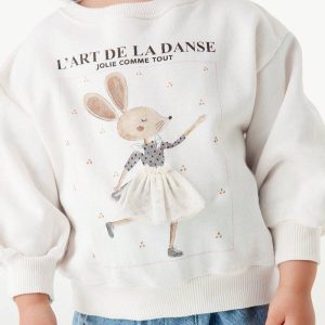 Autumn long sleeve girls' sweatshirt print cotton top new kids jumper