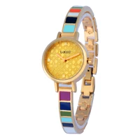 Quartz Golden Women Wrist  Watch Bracelet Design Waterproof Fashionable