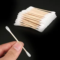 bamboo stick / wooden stick cotton swabs 100 pcs per bag