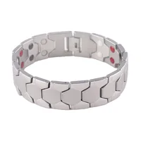 New Stock Jewelry 4 in 1 Germanium & Magnetic Stainless Steel Bracelet For Men Accessory