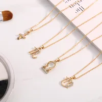 Artilady Chain Gold Necklaces  For Women Pendant Statement Necklace 12  Zodiac Necklace Sign For Valentine Jewelry
