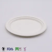 10" x 8" Oval pla biodegradable Compostable plastic disposable plates