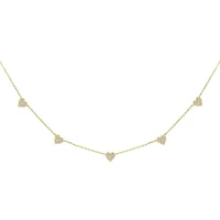 LOZRUNVE Factory Wholesale 925 Silver Mini Heart Necklace Choker Gold