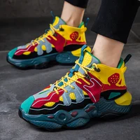 CZY660b New Style Comfortable Sport Shoes for Men's Boots High Top Chunky Sneakers Platform Basketball Shoes sneakers for men