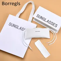 Borregls Sunglasses Package Custom Logo Packaging Box PU Leather Glasses Case with Paper Box,PU Bag and Clothing