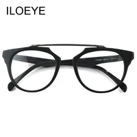 ILOEYE shenzhen italy retro custom made acetate with metal optical frame eyeglass
