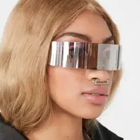 GUVIVI FDA&CE Made in China Plastic fashion Sunglasses big One piece lens sunglasses for men