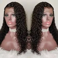 wholesale burmese curly virgin hair for women 100% brazilian virgin lace curly frontal wig with Baby hair
