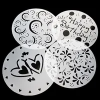Plastic stencils set for cake decoration valentine birthday decoration cookie stencil