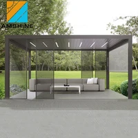 Sunshades Aluminum Louvre Motorized Pergola Roof