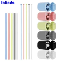 Eco -Friendly Mini Foldable Collapsible Silicone Drinking Portable Silicone Reusable Straw