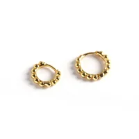 INS design wholesale Cute huggie earrings for women 925 sterling silver trendy thin 14k gold hoop earrings