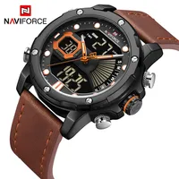 Men Watch Top Luxury Brand NAVIFORCE 9172 Dual Display Quartz Watches Mens Analog Digital Waterproof Clock Relogio Masculino