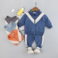 2 Pcs Boys Clothes Sets Long Sleeve Tops + Pants Athletic Clothing for Boys Outfit Suits Outwear Sport Wear Kids Baby Boy Set