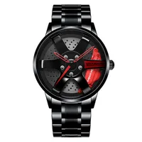 Luxury Cool Car Wheel Rim Wristwatches Brand Men Watches Bracelet Sport Wrist Watch