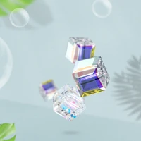 Xichuan K9 Crystal Glass Cube Faceted Beads for DIY Jewelry Accessories Glass Ball Wholesale