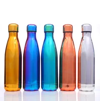 17oz/500ml custom stainless steel cola shape water bottle /personal wooden bottles with custom logo