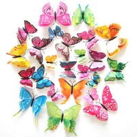 12Pcs PVC 3D Butterfly Wall Decor Cute Butterflies Wall Stickers Home Decoration