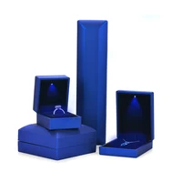 OEM ODM available wrapped leather led light jewellery packaging box with logo