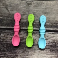BHD 100% BPA Free Soft-Tip Silicone Feeding Infant Spoon for Babies, Silicone Baby Feeding Spoon