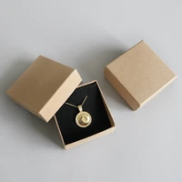 Top Quality Kraft Jewelry Box for Necklace Bracelet Ring Stud Earrings Simple Paper Jewelry Gift Box