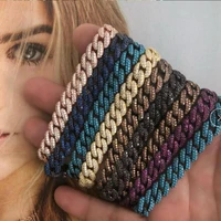 Kingyee Jewelry CZ Micro Paved Brass Women Cuban Link Bracelet Jewelry