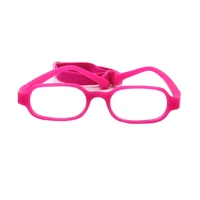 Colorful babies rubber kids optical eyewear frame with cord