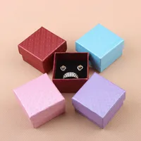 Factory Wholesale jewelry box high quality 5*5*3 cm earrings rings paper packing box