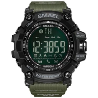 SMAEL 1617 B Brand 50M Watches Men Wrist  Sport Watches Army Green Style Bluetooth Link Smart Men Digital Sport Wristwatch