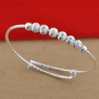 Hainon costume 2019 factory Adjustable bead bracelet silver color jewelry Bracelet