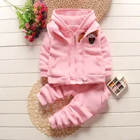 New Latest Fashion Girls Boutique Cotton Padded Winter Clothing Suit