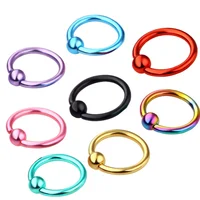 18G  Anodized 316L Surgical Steel Captive Hoops Eyebrow Jewelry Nipple Piercings