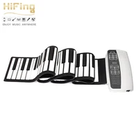 2019 Best-selling 88 Keys MIDI Digital Usb Roll Up Soft Silicone Keyboard Electronic Piano Organ