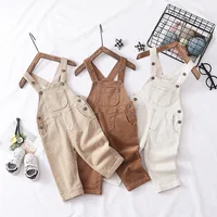 Ivy10335A Boutique kids trousers 2019 autumn fashion jeans children's corduroy fabric dungarees