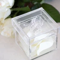 Customized Luxury Acrylic Ring Box Wedding Ring Box