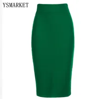 Green Black Gray Red Skirts Women Summer Sexy Nightclub Pack Hip Stretch Slit Step Skirt Bodycon Pencil Vintage Female Clothing