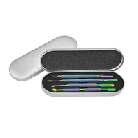 Cuticle Pusher Cuticle Remover Stainless Steel with Storage Case Nail Art 4 Pcs