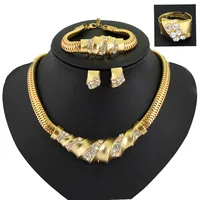 High Quality Wedding Jewelry Sets Dubai Bridal Necklace Earring Sets