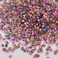 15 Color 1.2mm Gold Rainbow Mini Glass Nail Rhinestone Micro Strass Glitter Crystal Diamond Nail Art Decoration DIY Manicure