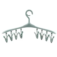 Nice quality PP mantle colors windproof hanger with 8PCS clothespins for dry underwear clothes