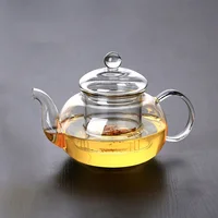 New Year Mini glass tea infuser teapot and cup set for flowering tea
